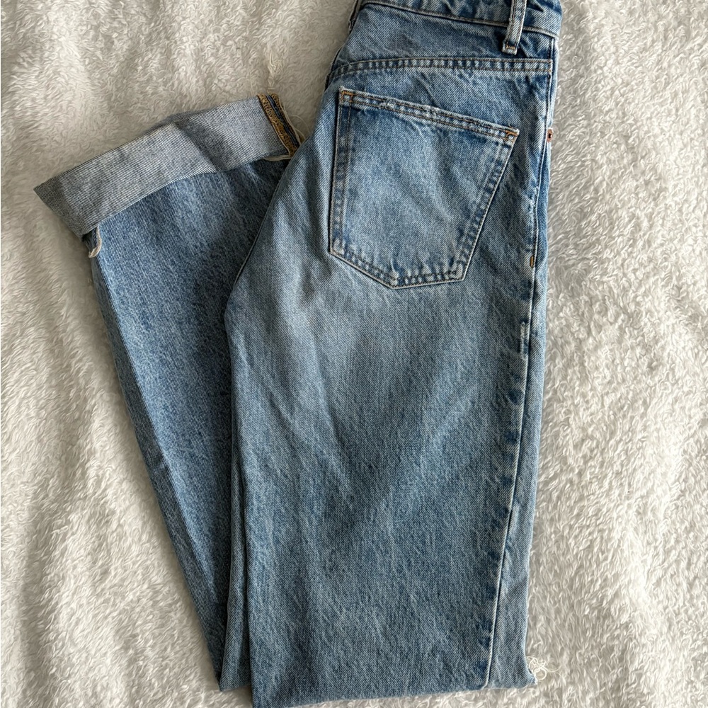 Zara Light Blue Straight Jeans